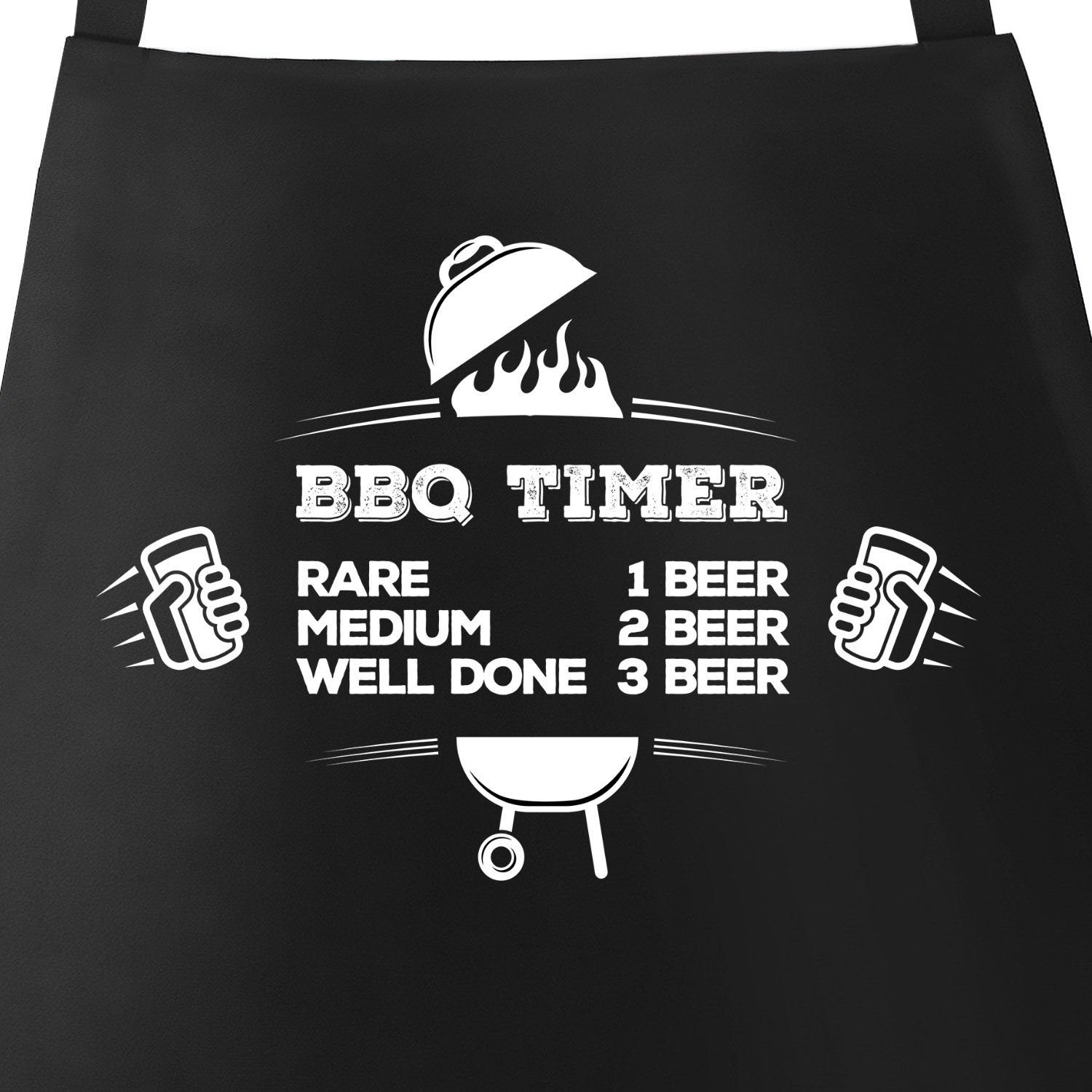 MoonWorks Grillschürze Grillschürze für Männer mit Spruch BBQ Timer