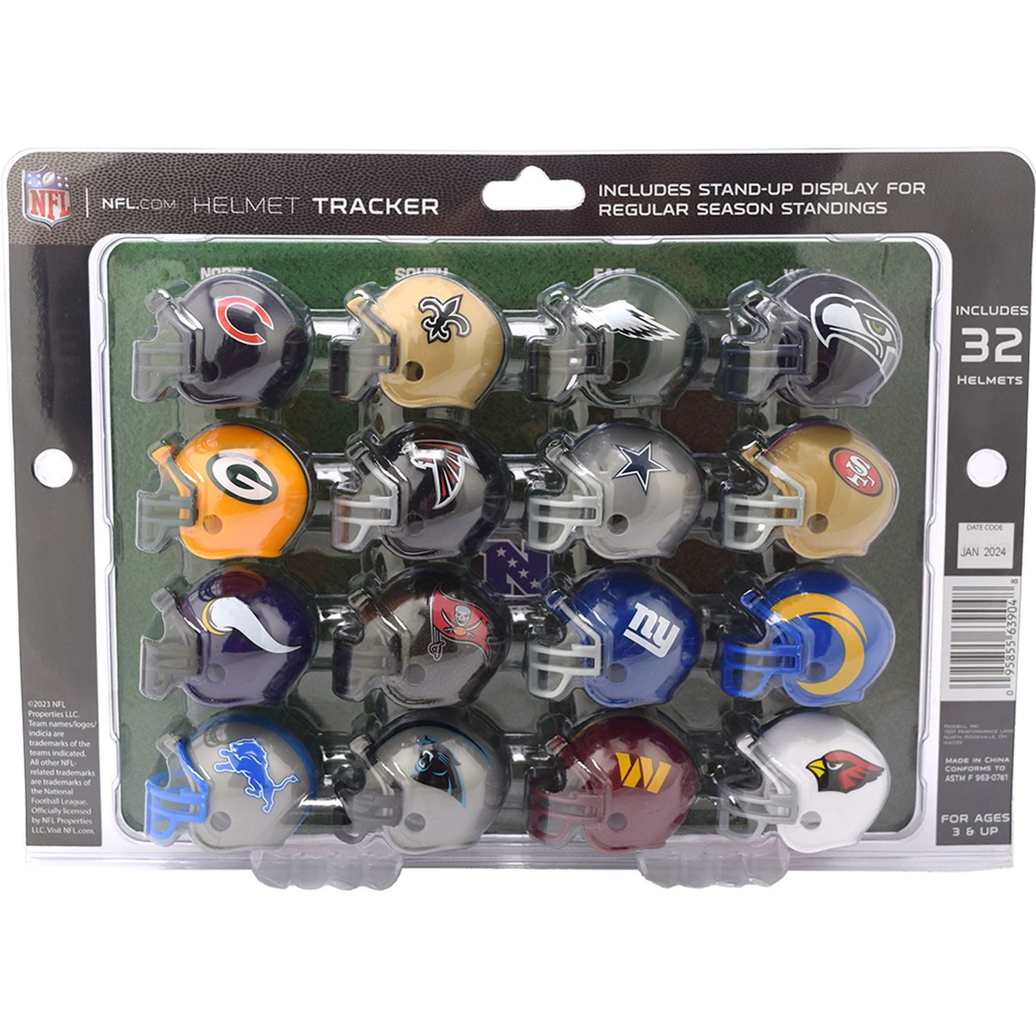 Riddell Sammelfigur NFL Standings & Playoff Tracker mit 32 NFL Mini He