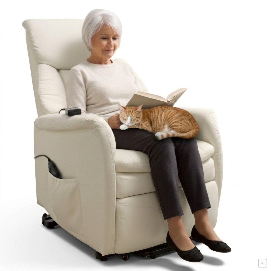 abc HOME Sessel Elektrisch, Massage, Aufstehfunktion, Liegefunktion, Elektrisch verstellbar