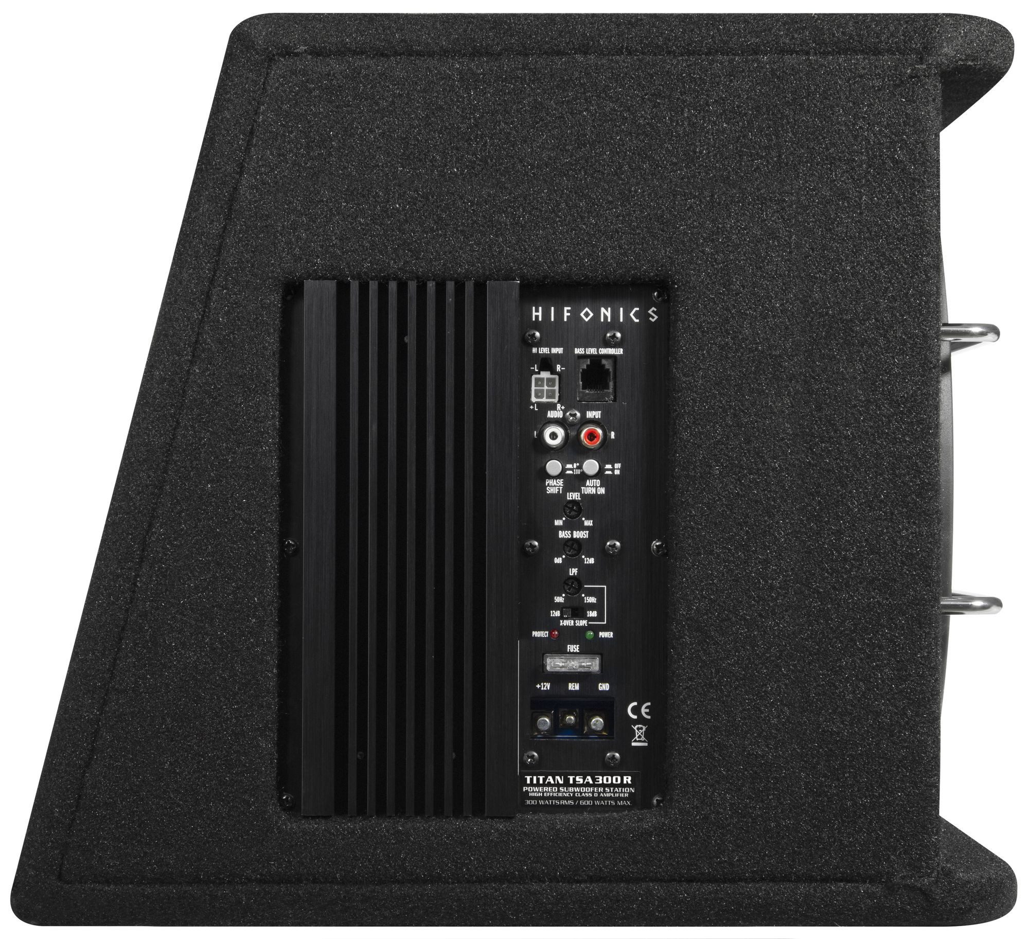 Hifonics TSA300R Aktivsubwoofer 30cm mit Digital-Endstufe Auto-Subwoofer (300 W, max.: W 30 cm)