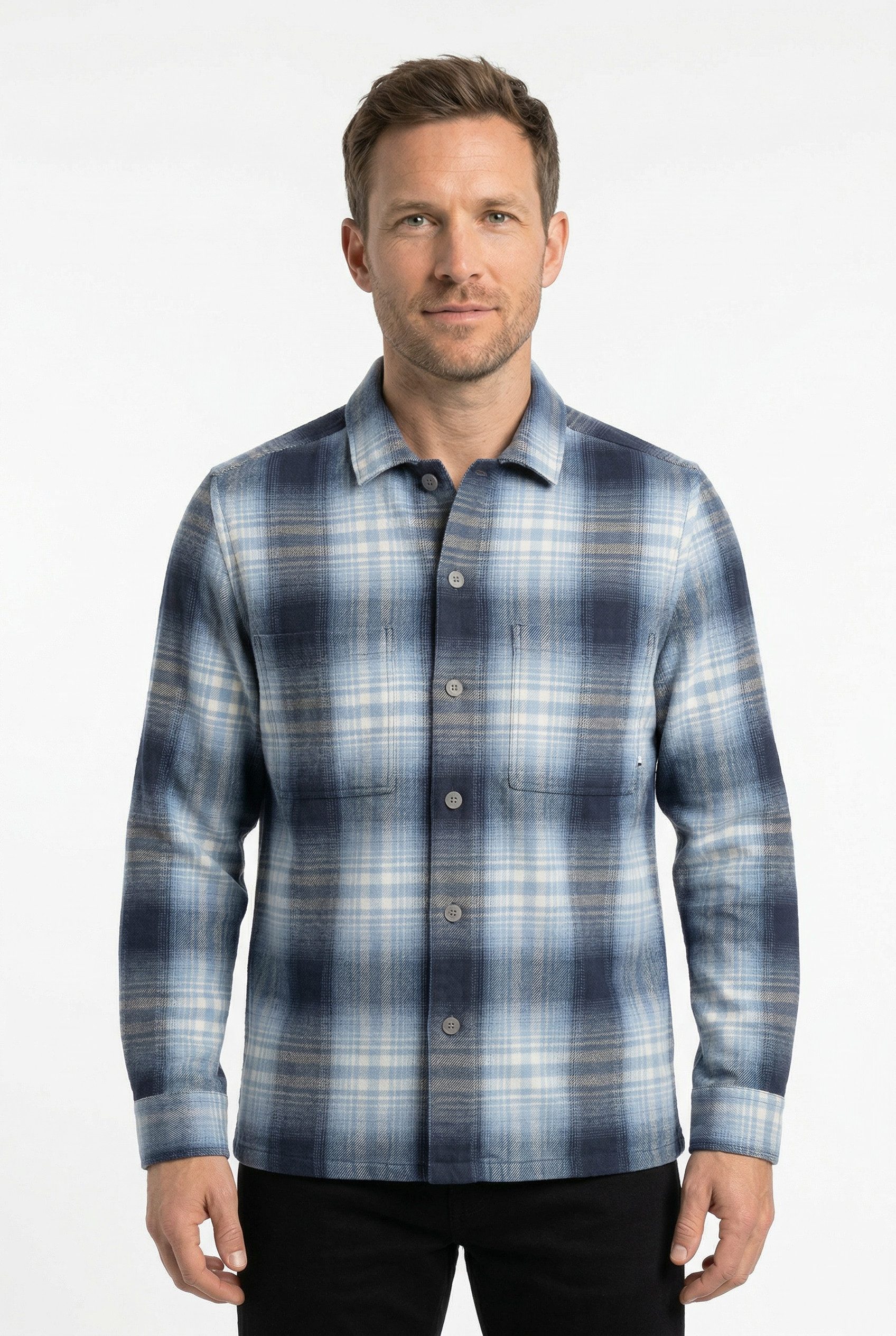 OLYMP Hemdjacke mit modischem Karomuster