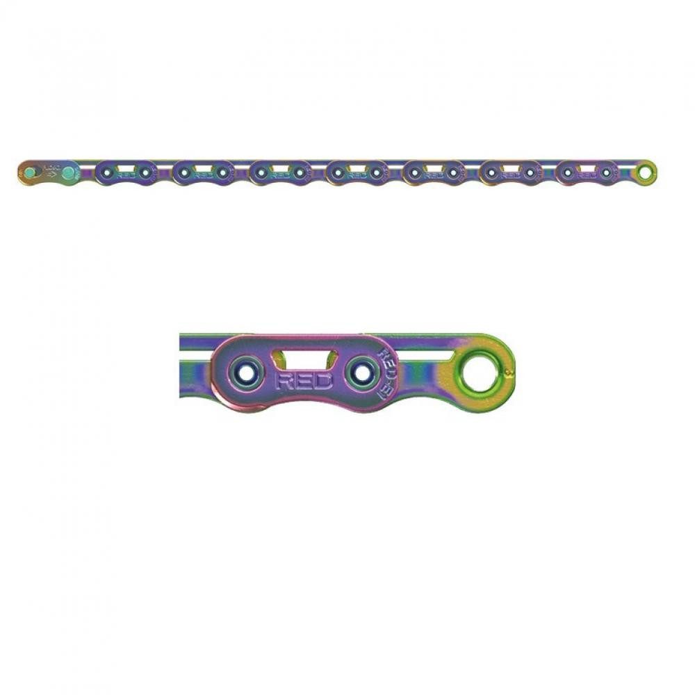 SRAM Fahrradkette SRAM Kette PC RED AXS E1 114 rainbow - ultraleicht, haltbar und effizi