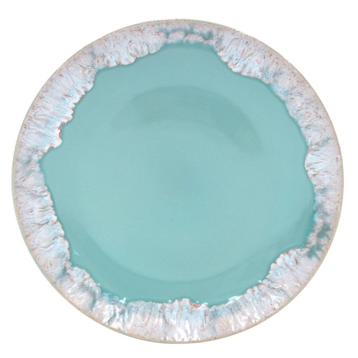 Costa Nova Teller Taormina Aqua, Speiseteller, 27 cm, Casafina, (1 St), Hohe Brenntemperaturen, porenfrei hygienisch, wärmeschockbeständig