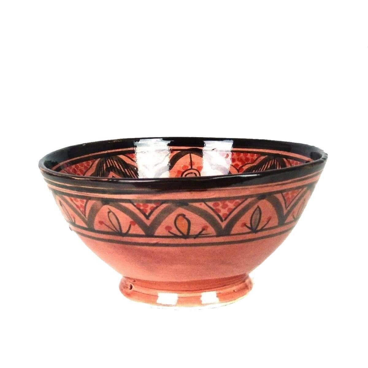 SIMANDRA Schüssel Orientalische marokkanische Keramikschale, Keramik, (Groß, 1-tlg), handarbeit Rot