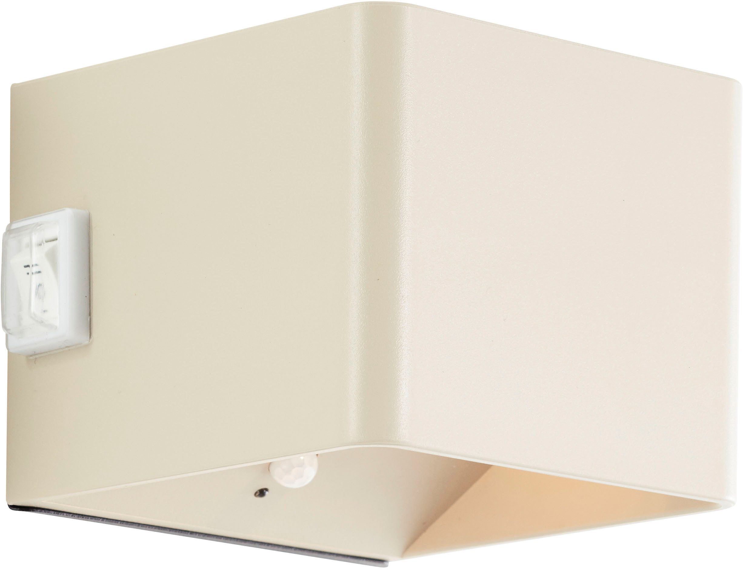 Brilliant Außen-Wandleuchte Iseo - portable Akkuleuchte inkl. Magnetplatte, Abschaltautomatik, Bewegungsmelder, Ein-/Ausschalter, USB-Ladefunktion, LED fest integriert, Warmweiß, Akku, 300 lm, 3000 K, USB, schwarz, mobile Außenlampe, Wandlampe