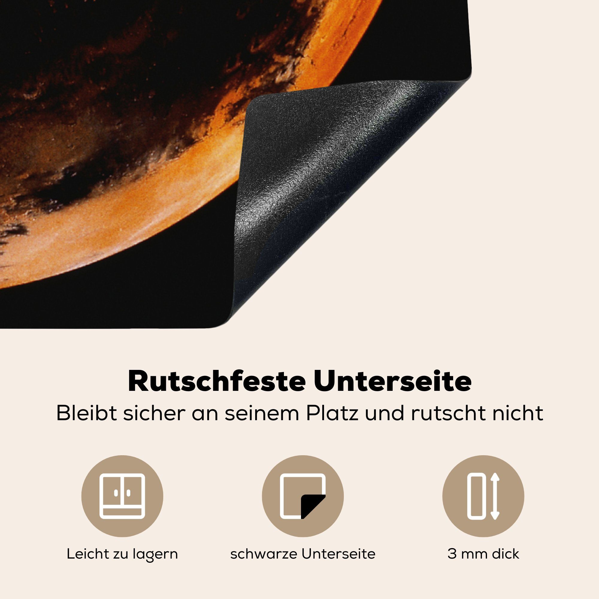 MuchoWow Herdblende-/Abdeckplatte Der für (1 dunklen Mars küche Ceranfeldabdeckung, tlg), Planet Himmel, an Vinyl, einem Arbeitsplatte cm, 78x78