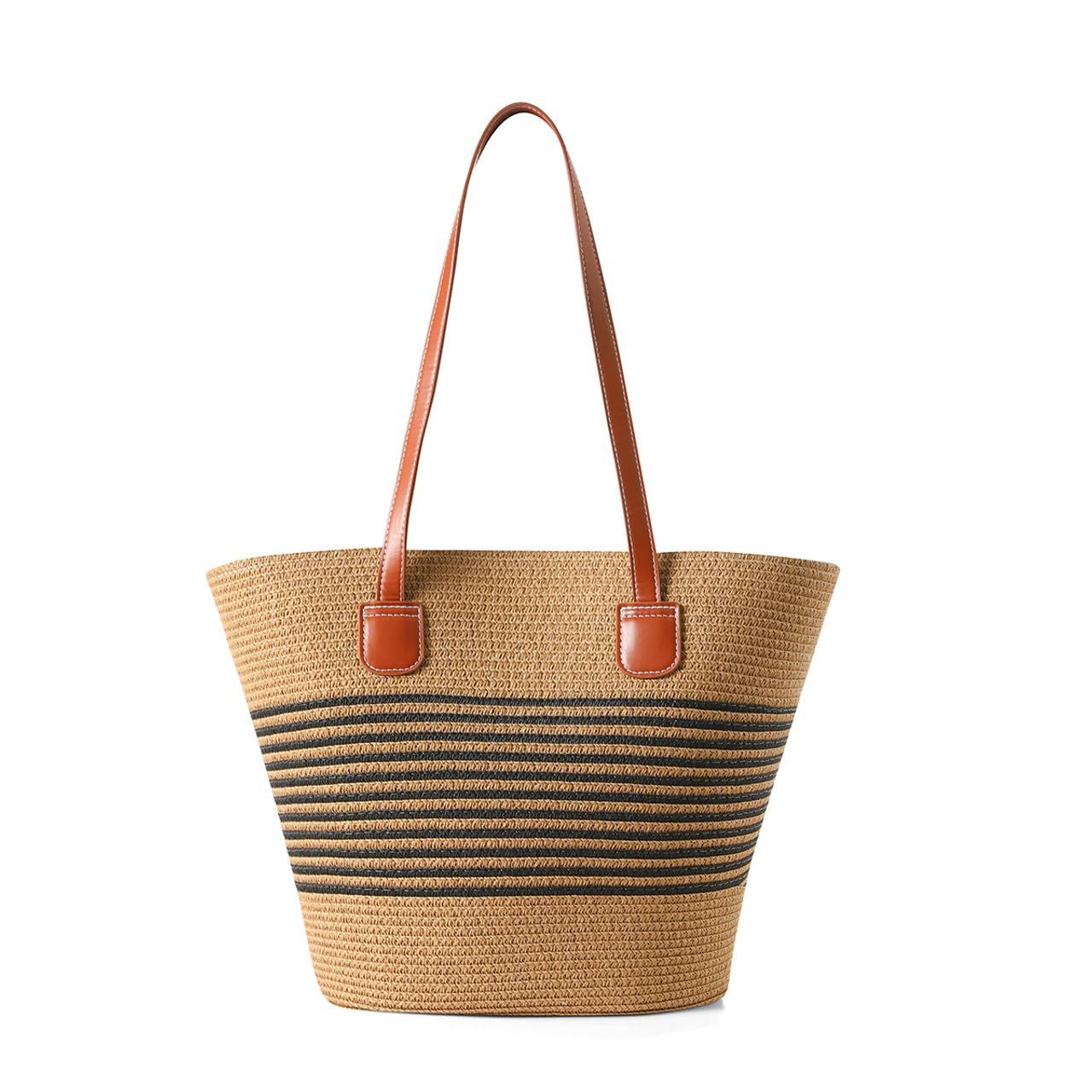Strandtasche Damen Gewebte Tasche, Stroh Handtasche, Sommer Strandtasche