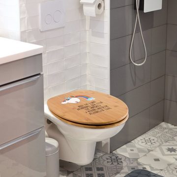 Mr. & Mrs. Panda WC-Sitz Einhorn Pegasus - Transparent - Geschenk, Spielen, Unicorn, Toilette, (1-St), Freudige Designs