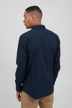 !Solid Langarmhemd Einfarbiges Langarm Slim Fit Hemd aus Baumwolle (1-tlg) 4116 in Navy