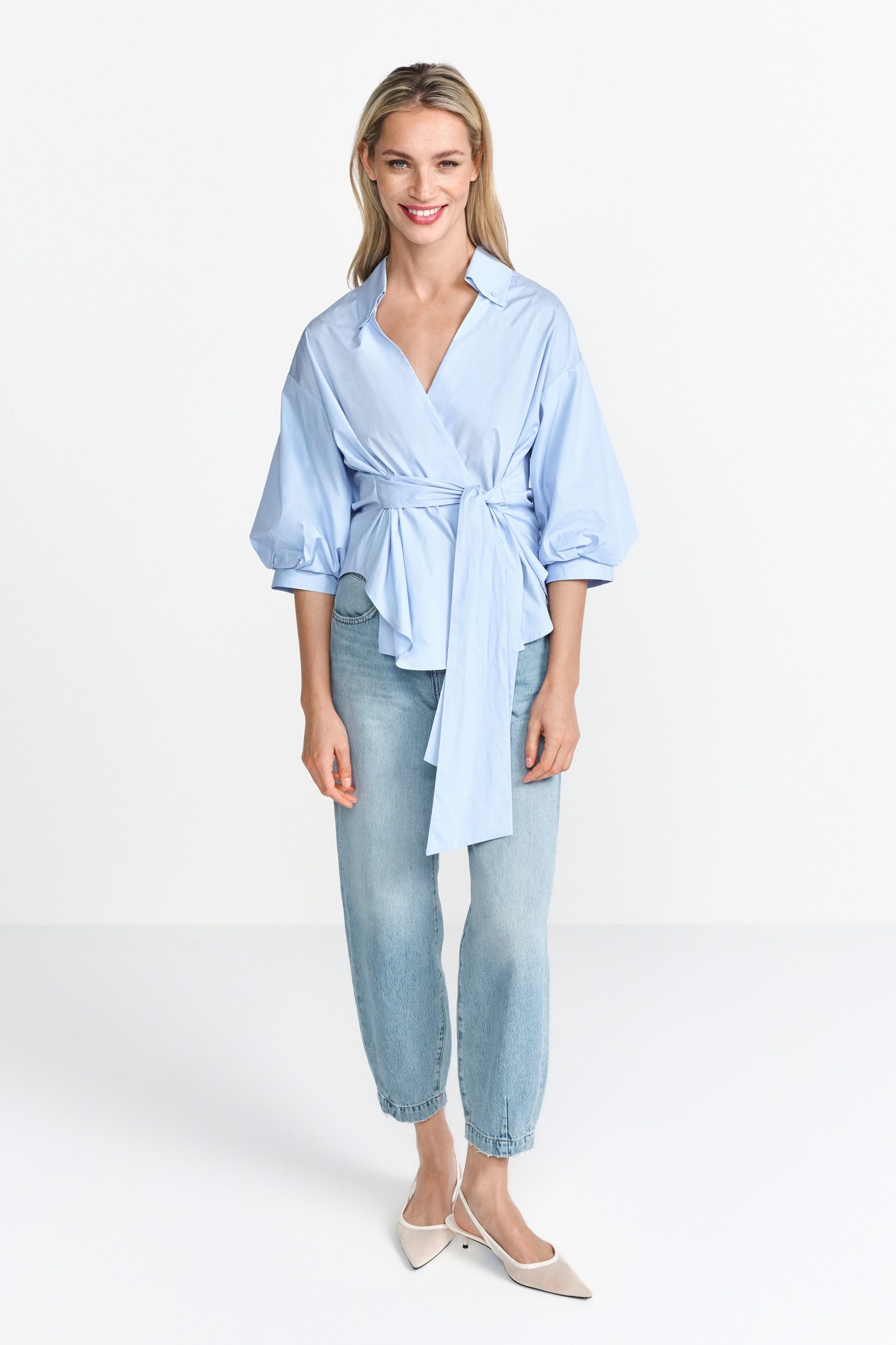 RICHROYAL Hemdbluse Blouse with puffed sleeves günstig online kaufen