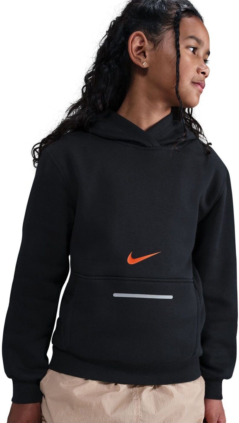 Nike Sweatshirt K NSW CLUB FLC HDY BRND NRG BLACK/SAFETY ORANGE