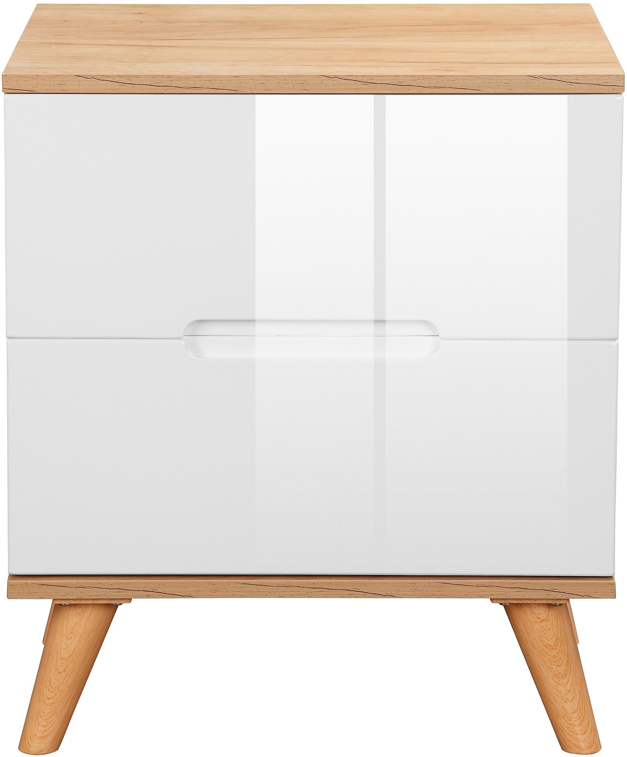 OTTO home Nachtschrank Lund Nachttisch Beistellschrank Kommode mit Hochglan günstig online kaufen