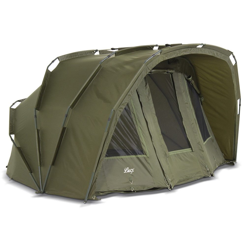 Lucx Angelzelt Tiger Karpfenzelt + Überwurf Bivvy, Personen: 3 (Komplett-Set)
