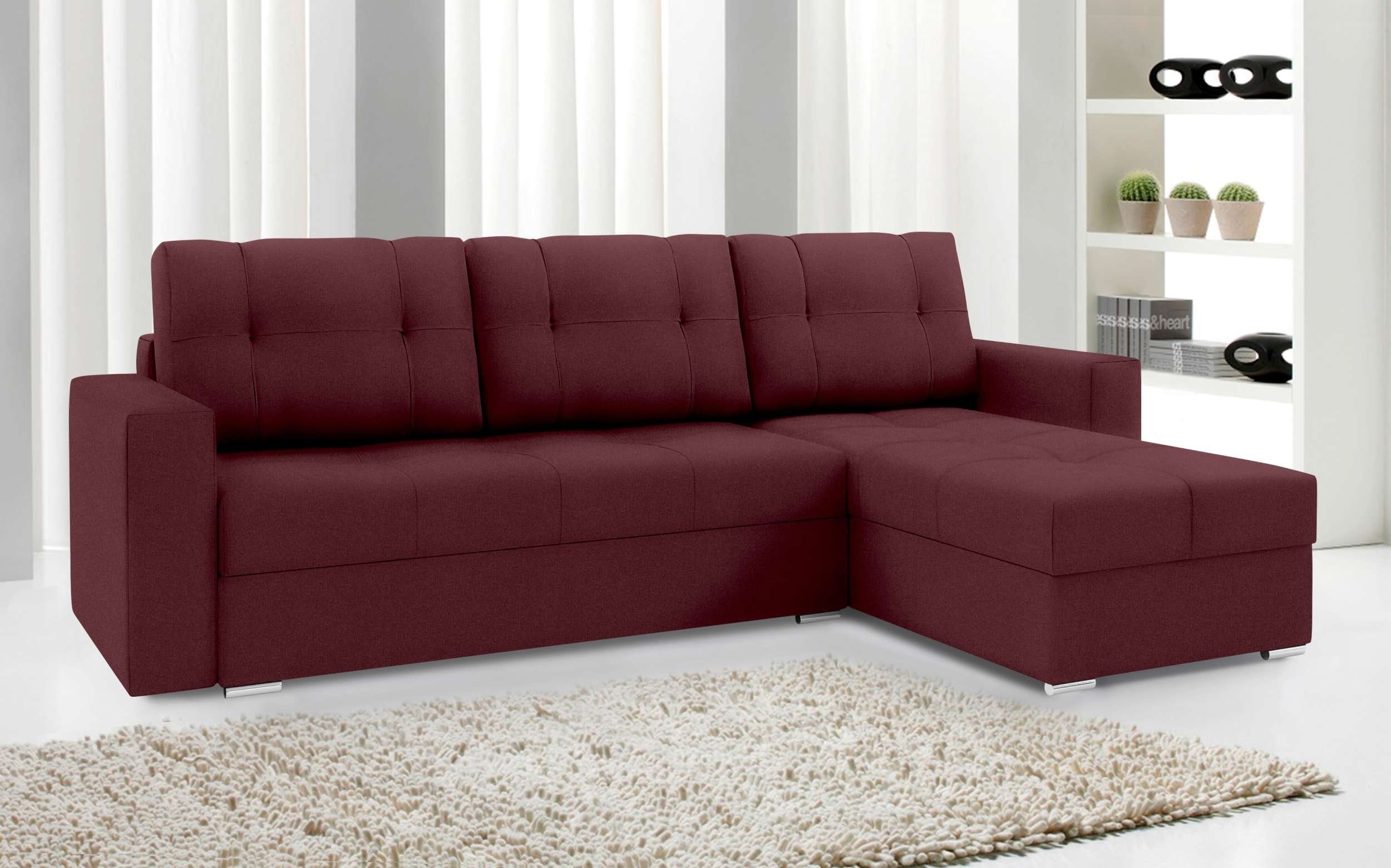 Stylefy Ecksofa Adelina, L-Form, Eckcouch, Sofa, Sitzkomfort, mit Bettfunktion, mit Bettkasten, Modern Design | Ecksofas