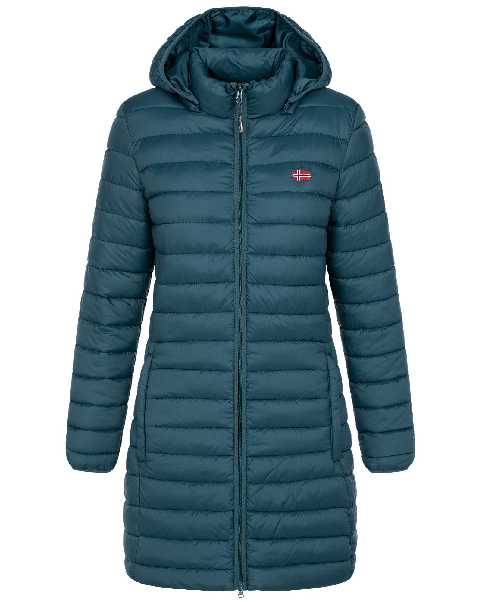 Geographical Norway Steppmantel Winter Jacke Steppjacke Parka Lange Kapuzenjacke Steppmantel Outdoor