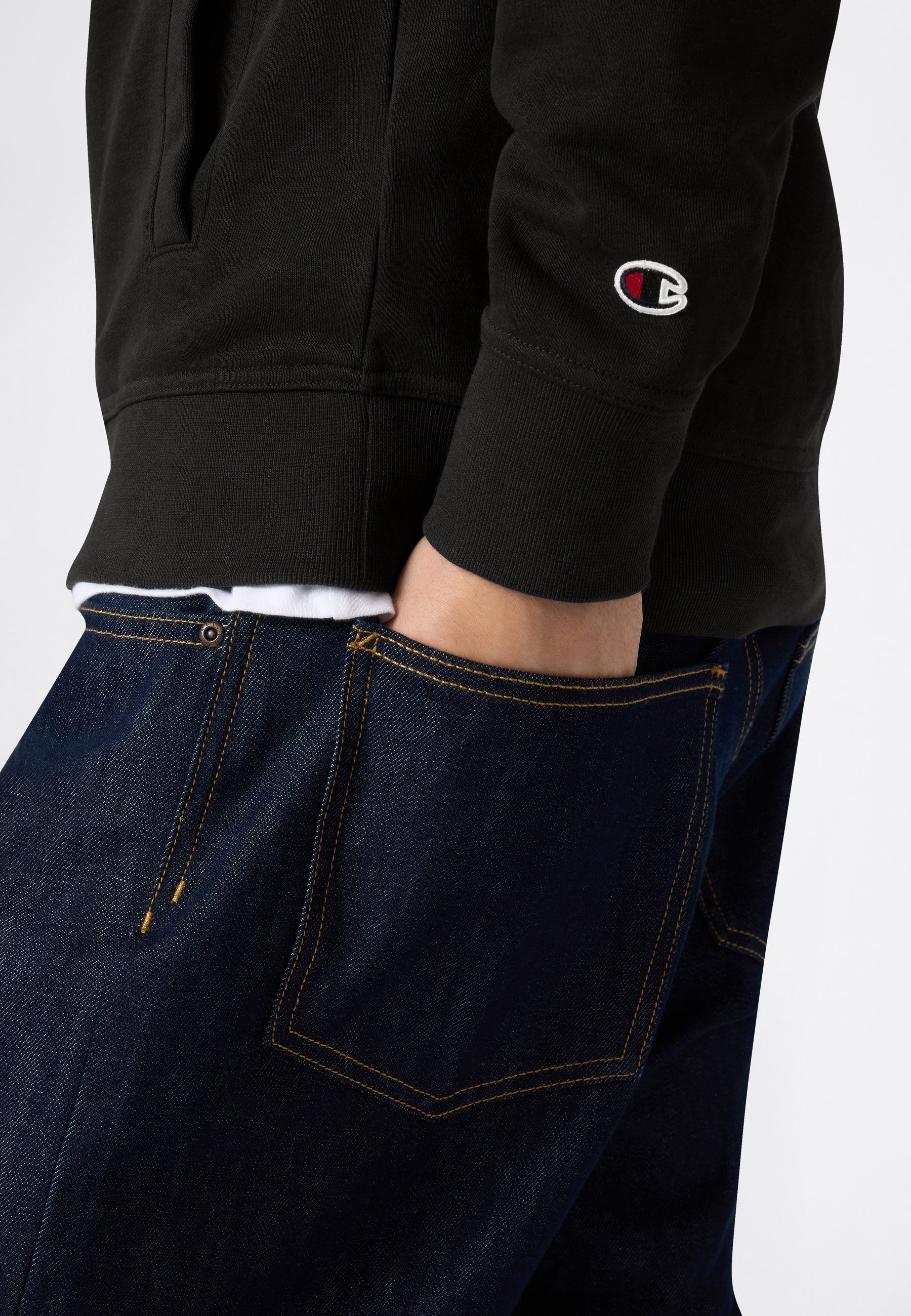 Champion Sweatjacke ICONS CONTRAST Terry Full Zip Sweatshirt mit Rundhalsausschnitt, für Freizeitaktivitäten, mit Reißverschluss