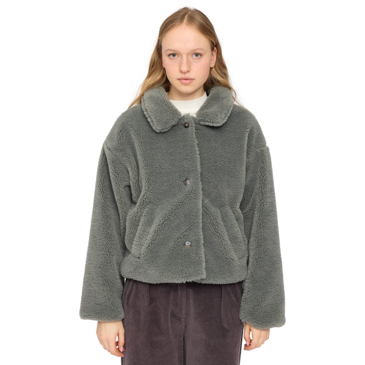 MAZINE Winterjacke Mazine Faux-Fur Button Jacket - Kunstfelljacke