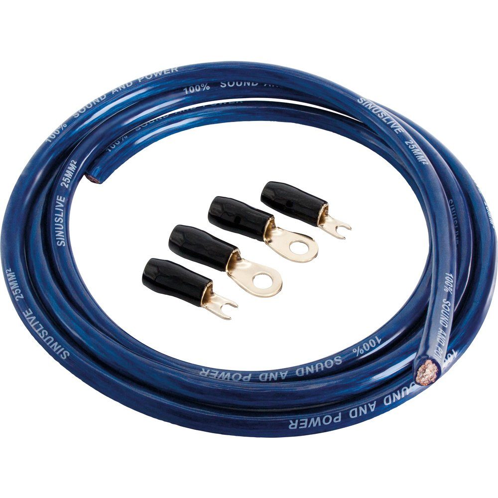 mm² Kabelverbinder-Sortiment Stromkabel-Set HiFi vergoldet 25 Car Sinuslive SinusLive