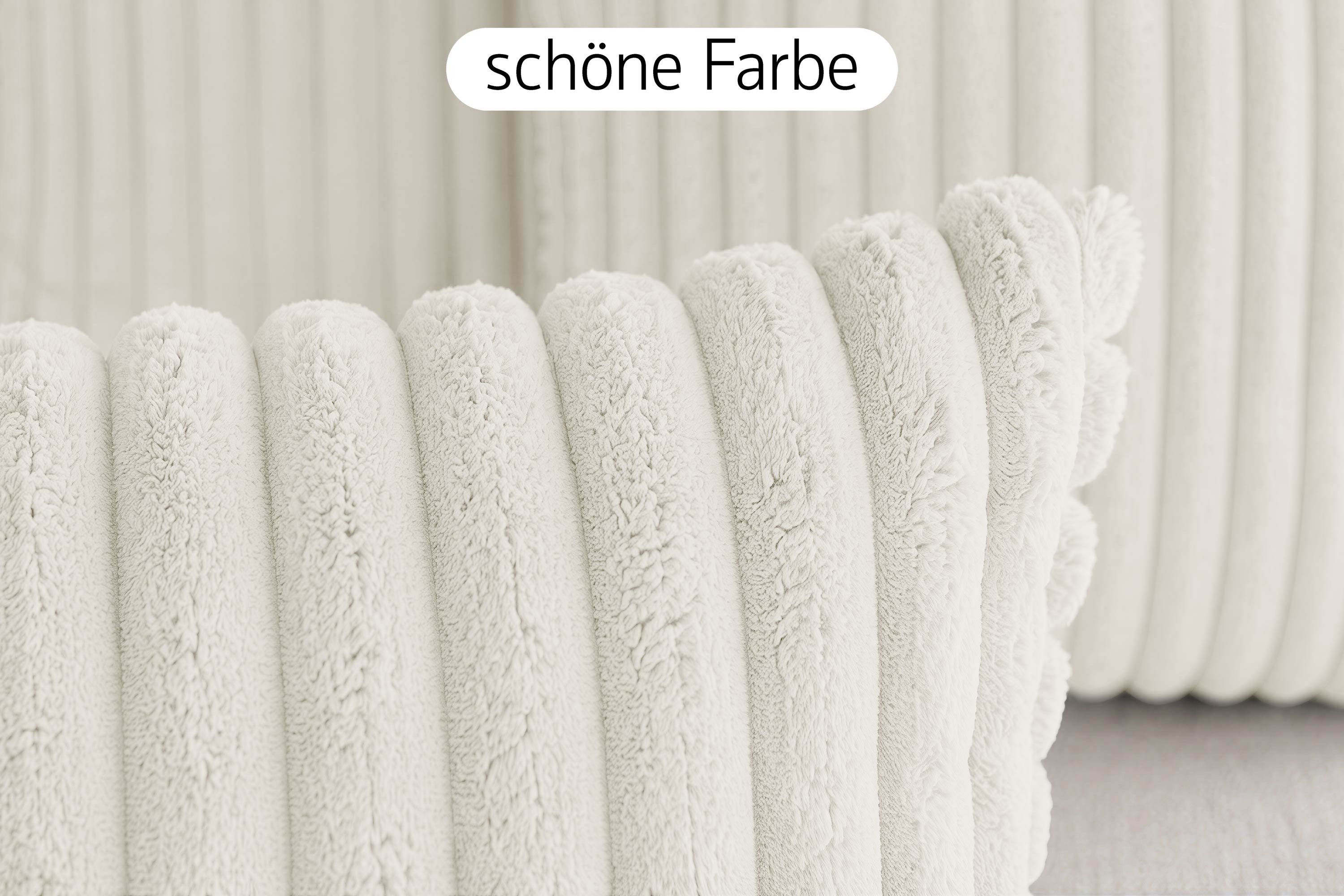 Amilian Dekokissen Dekokissen mit Füllung 4er Set, in moderner Cord-Optik pflegeleicht und waschbar – Bild 4 von 5
