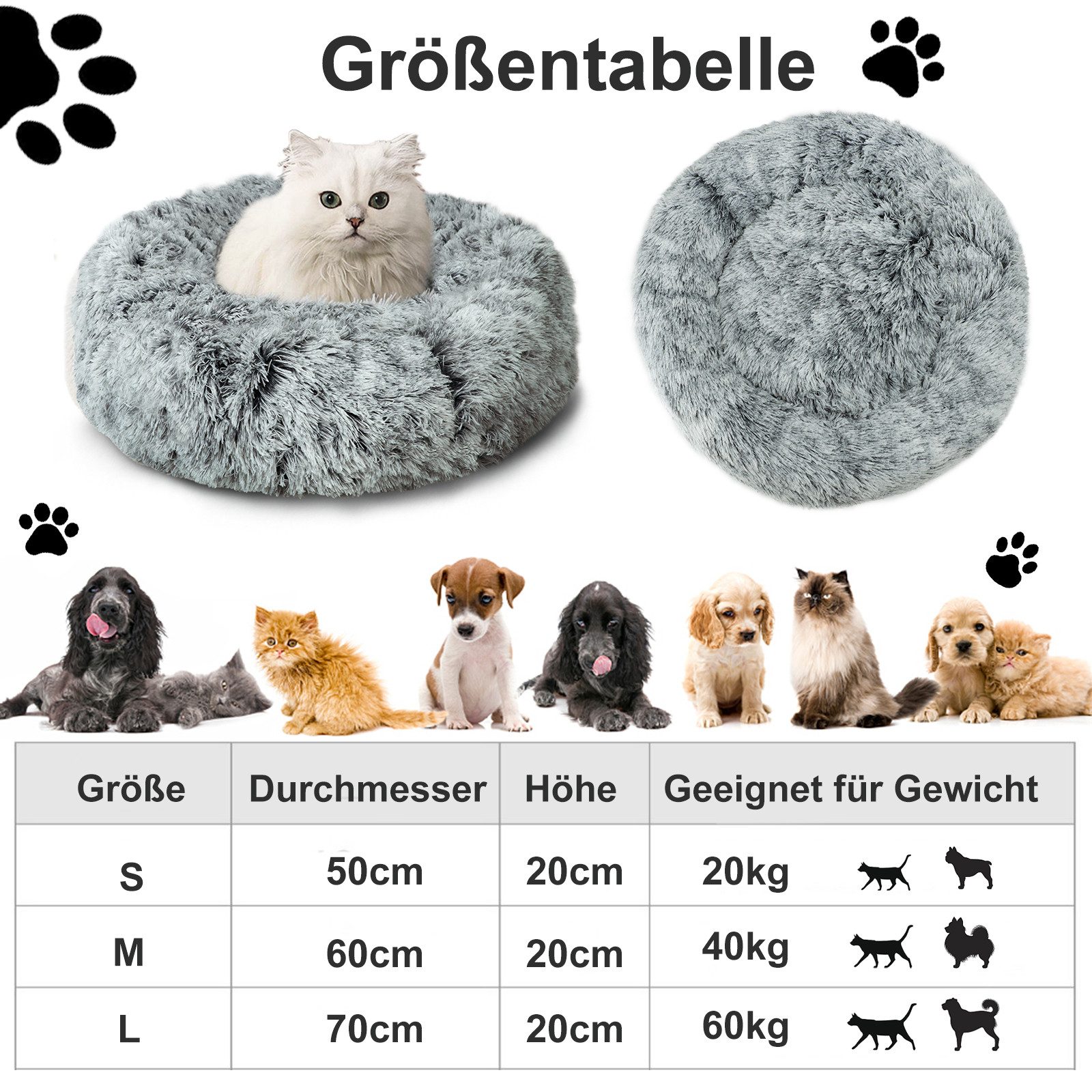 CALIYO Tierbett Tierbetten, Katzenbett waschbar Flauschiges günstig online kaufen