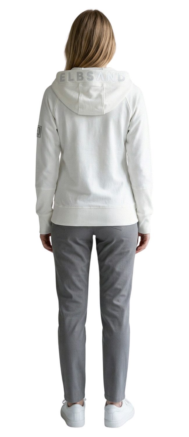 Elbsand Sweatjacke Kelda Zip-Jacke Logoprint auf der Kapuze