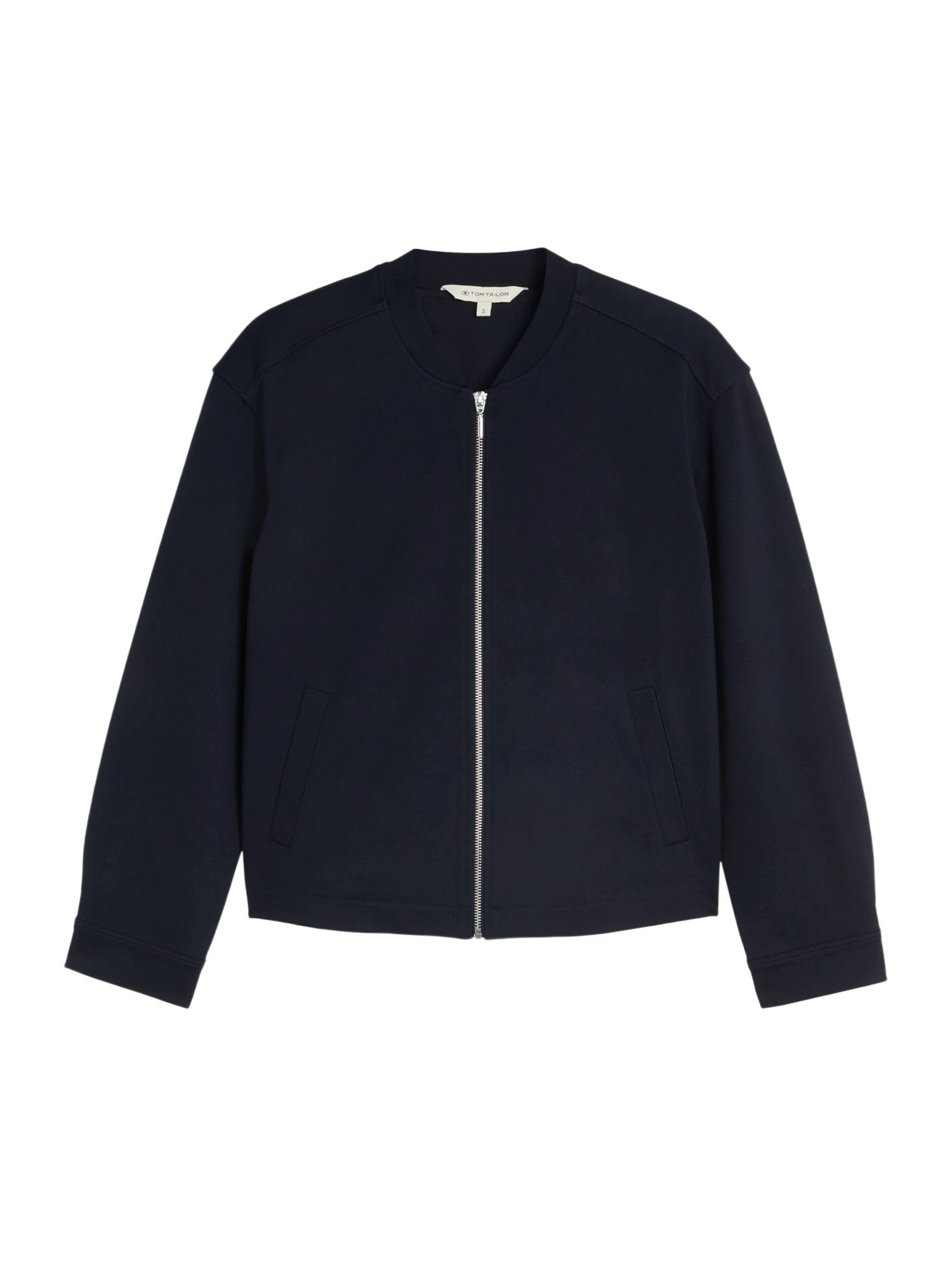 TOM TAILOR Blouson H blau,Freizeit,Viskose,Unifarben,Rundhals,Lang,Loose Fit