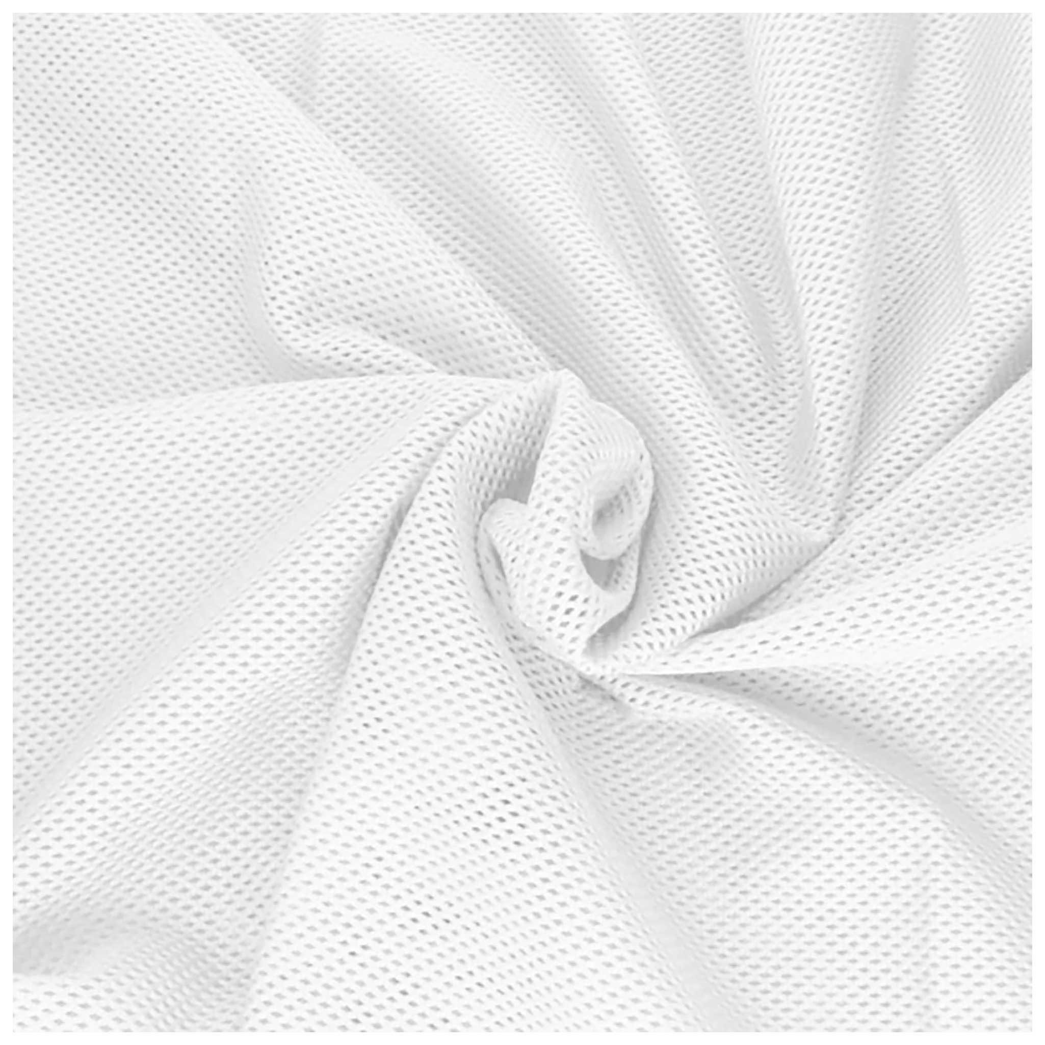 maDDma Stoff 1m Bekleidungsnetz Meshgewebe Air-Mesh Netzgewebe Futterstoff, weiß