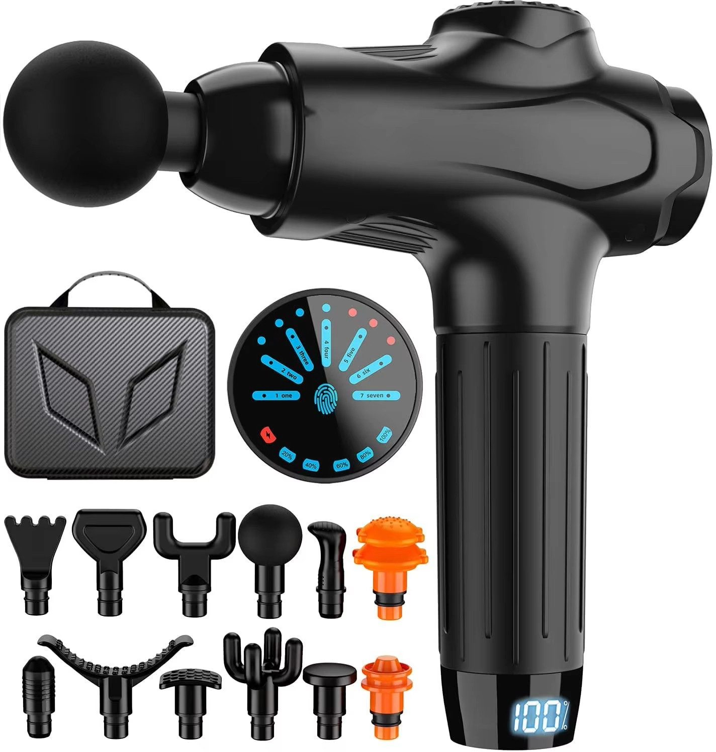 Massagepistole Handgehaltenes Muskelmassagegerät,7 Geschwindigkeiten Mit 12 Modell