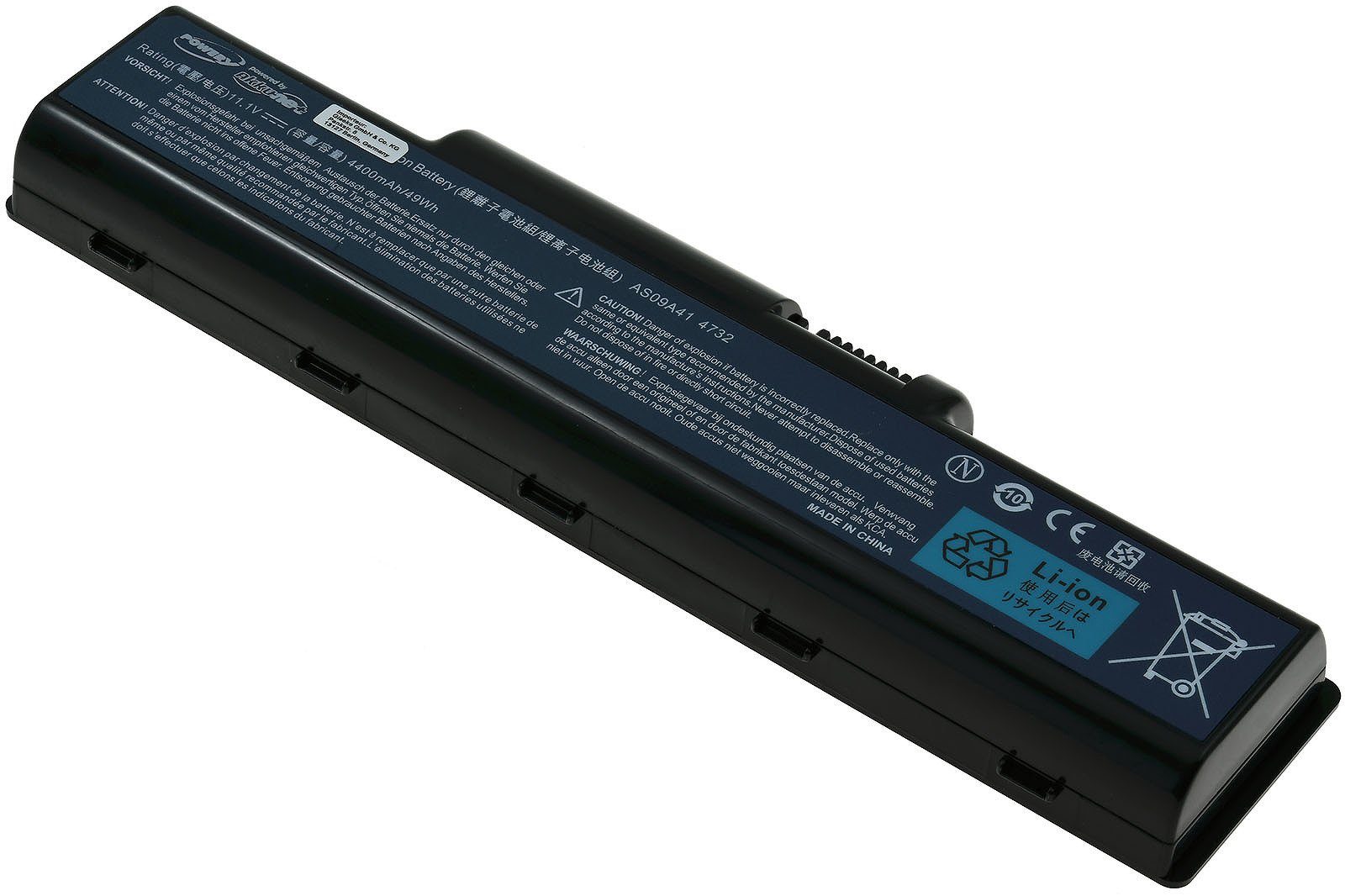 Standardakku für AS09A73 Laptop-Akku V) (11.1 Typ 4400 Powery mAh Akku Gateway