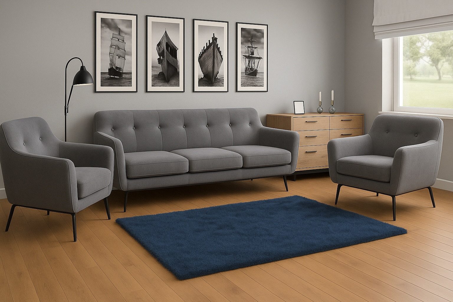 A&J MöbelLand GmbH Polstergarnitur BENITO: 3-Sitzer Sofa + 2 Sessel, (Bringen Sie mit dem stilvollen Set BENITO, bestehend aus einem großzügigen 3-Sitzer Sofa und zwei komfortablen Sesseln, Eleganz und Gemütlichkeit in Ihr Wohnzimmer., 3-tlg., Hochwertige Materialien, sorgfältige Verarbeitung und modernes Design), Höchster Sitzkomfort & langlebige Qualität