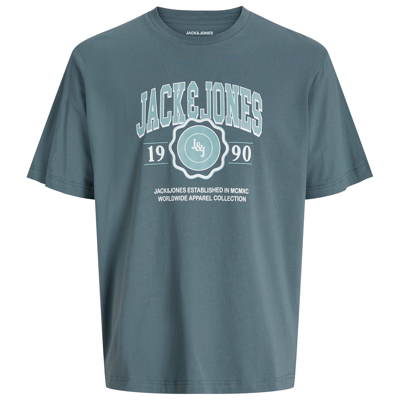 Jack & Jones Rundhalsshirt Jack&Jones Übergrößen T-Shirt blaugrau JJMAKO Lo günstig online kaufen