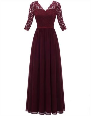 AFAZ New Trading UG Abendkleid Damen Ballkleid Maxi Lang Abendkleider Elegant für Hochzeit Spitzen Cocktailkeid