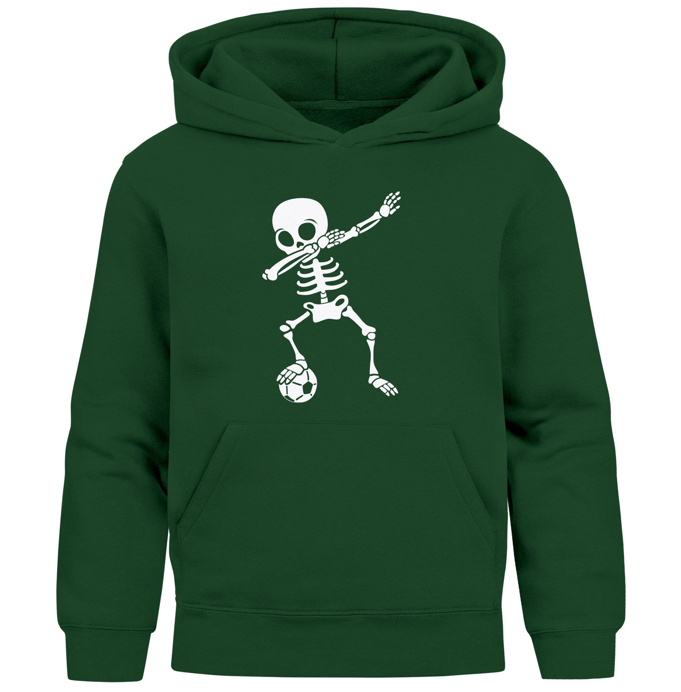 Hoodie Kinder Hoodie Fußball Dabbing Skelett Jungen Sport Hobby