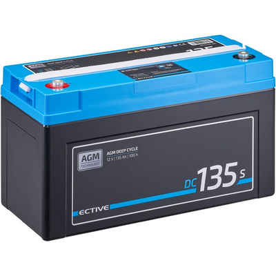 ECTIVE ECTIVE Deep Cycle AGM Batterie 12V 135Ah m Display für Wohnmobil Batterie, (12 V V)