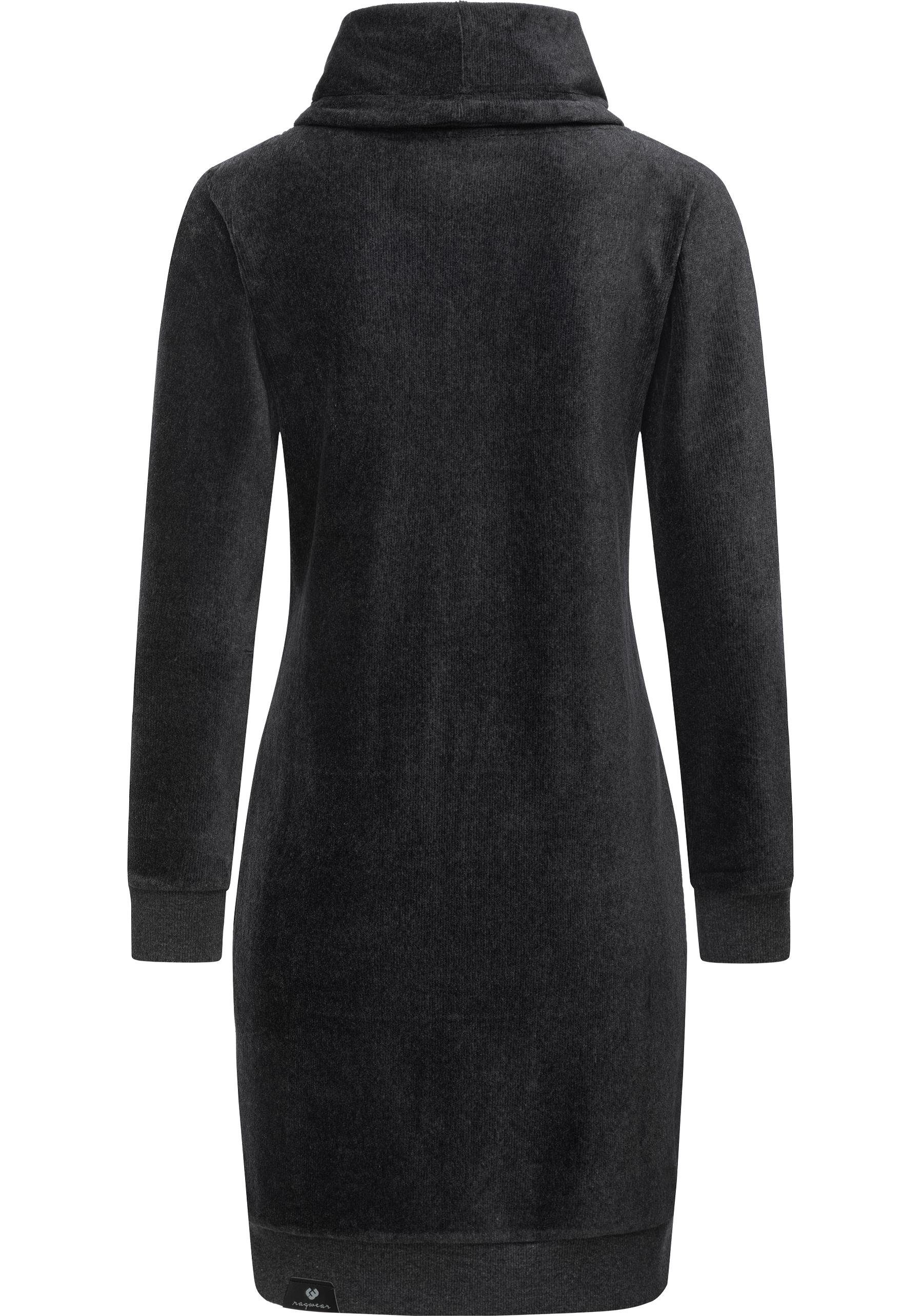 Ragwear Sweatkleid Chloe Velvet stylisches Langarmkleid in Samtoptik