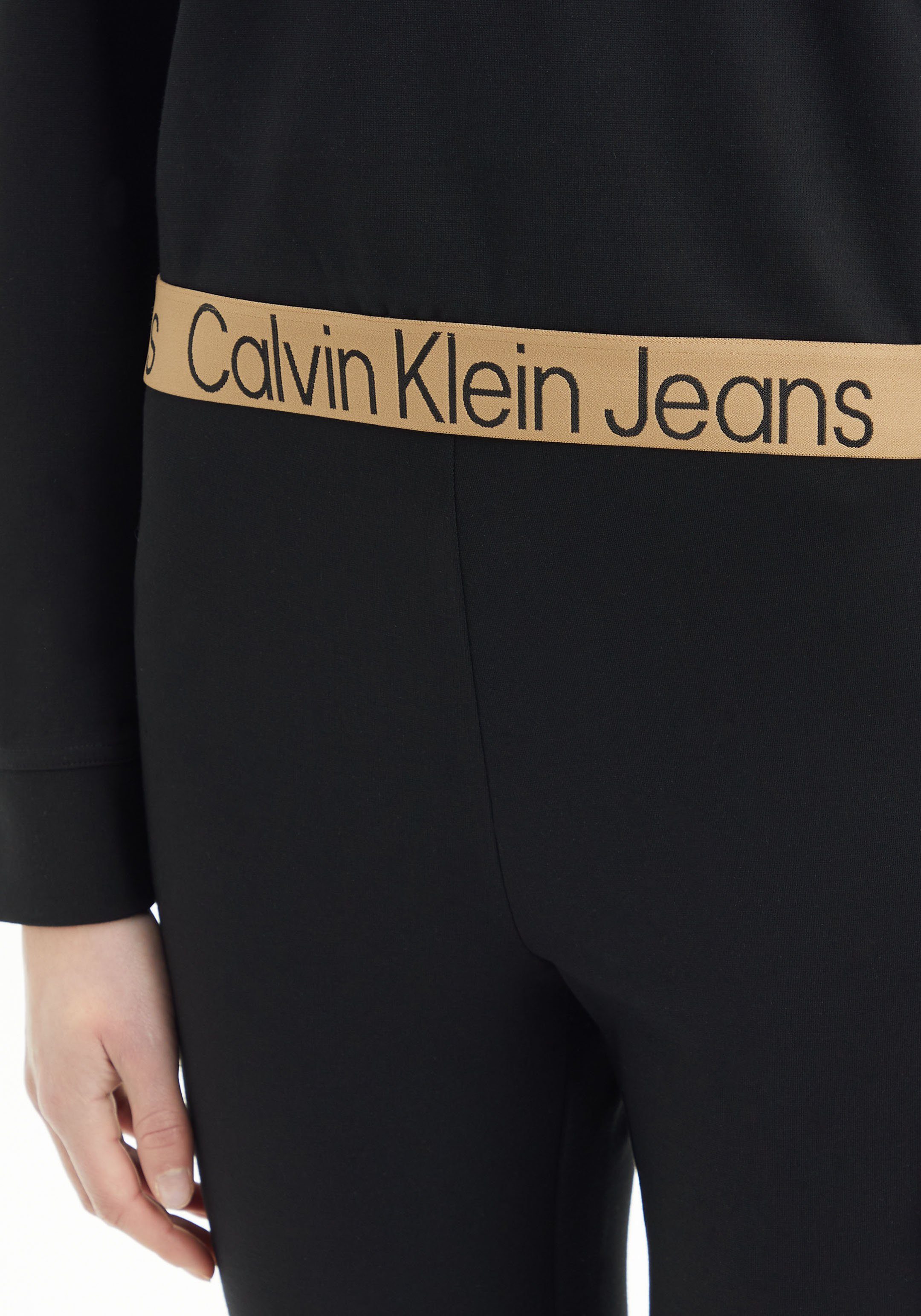 Jeans Logoschriftzügen mit TAPE MILANO Jeans Kapuzenshirt HOODIE Klein Klein Calvin LOGO Calvin