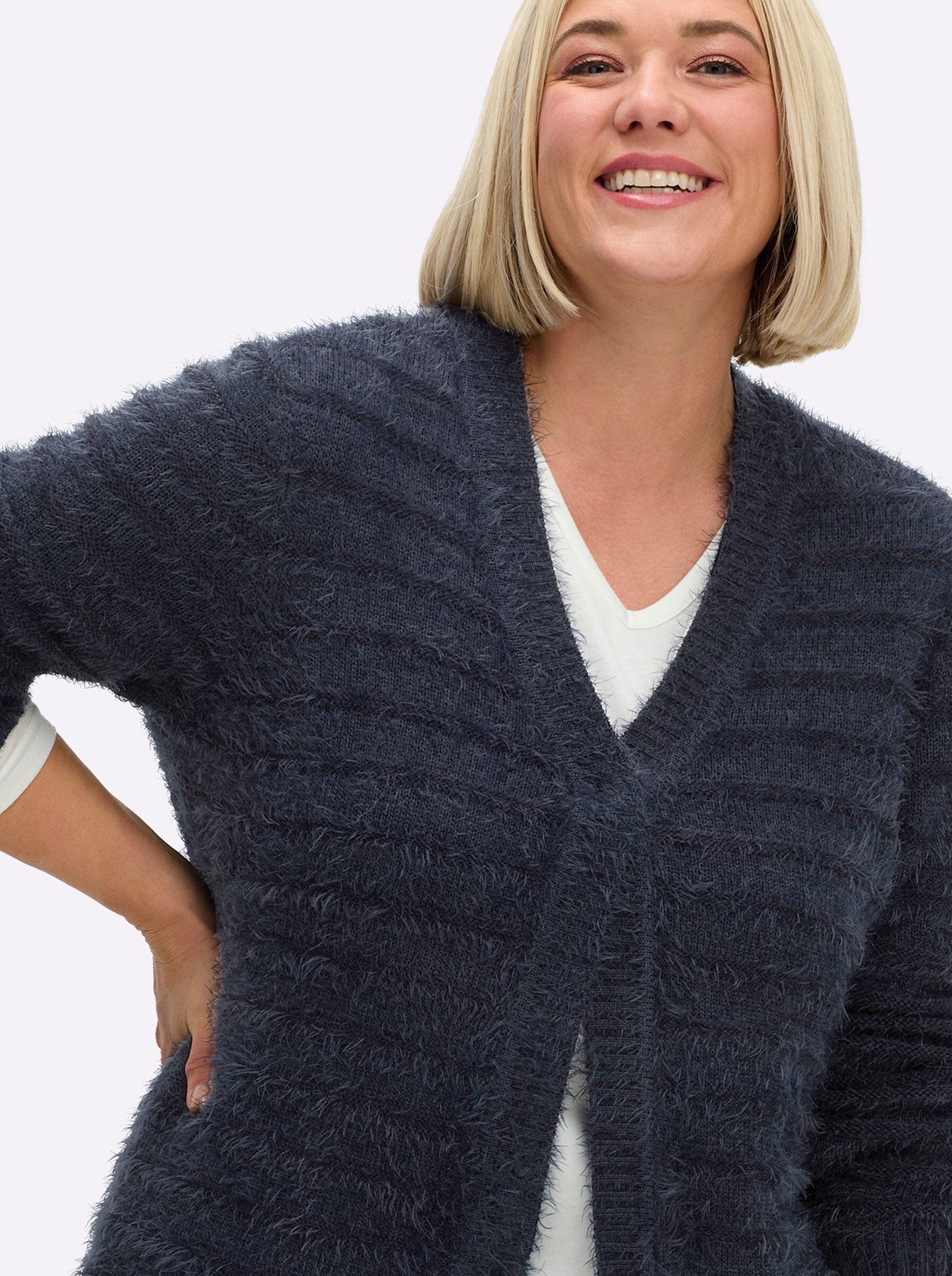 Sheego Strickjacke Strickjacke .