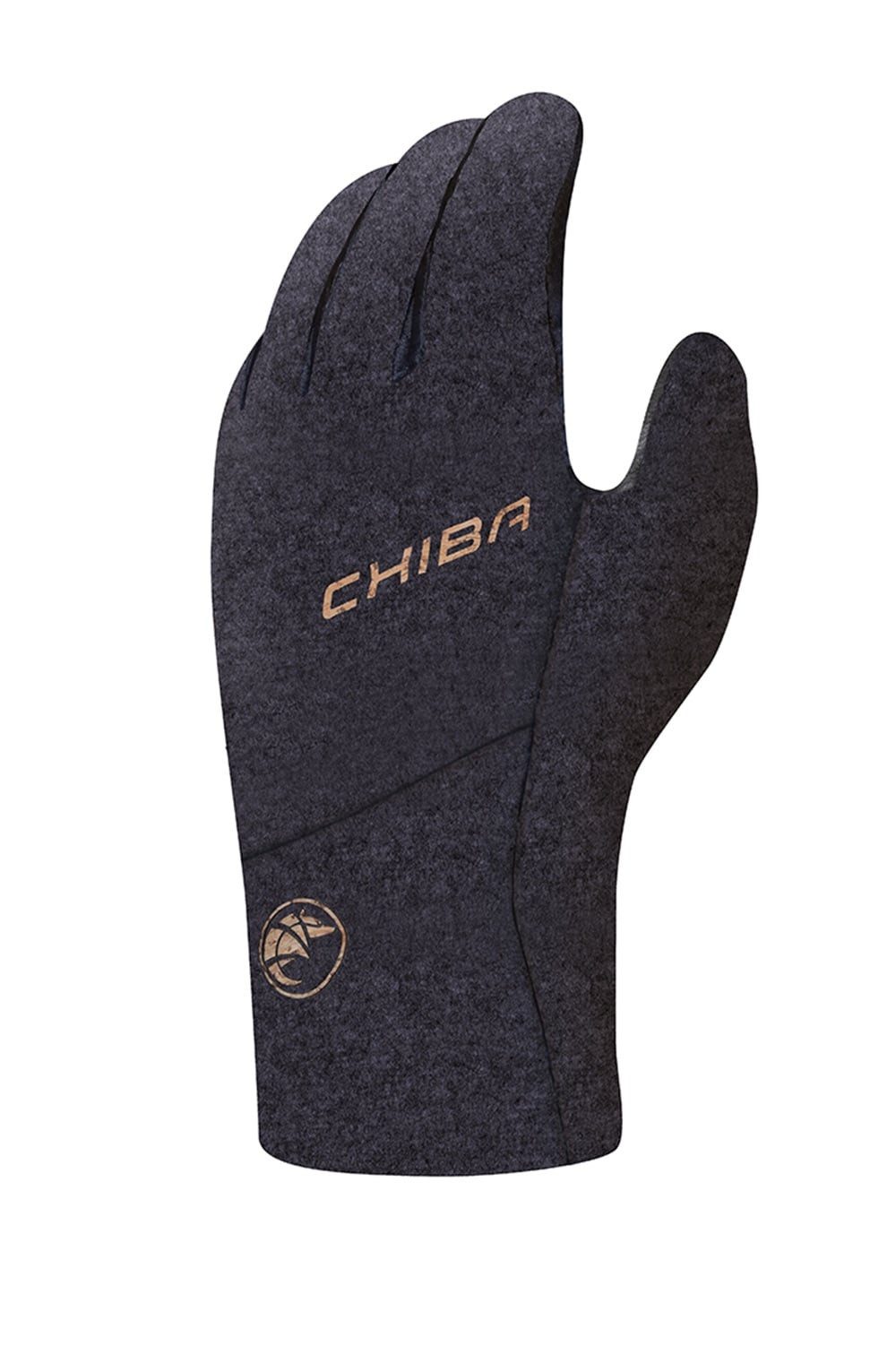 Chiba Fahrradhandschuhe All Natural Glove Warm (Oberhand aus warmen Walkstoff) schwarz