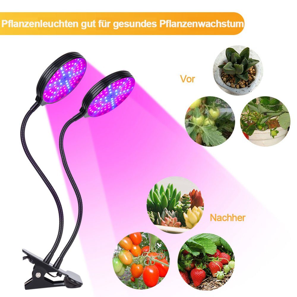 Rosnek Pflanzenlampe Voll Spektrum, Verstellbarer Schwanenhals,mit günstig online kaufen