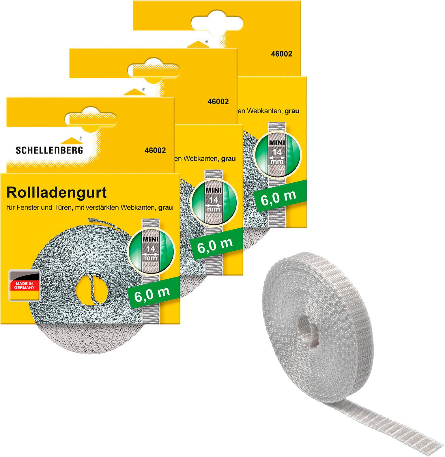 SCHELLENBERG Mini 14 mm, 6 m, zur Bedienung eines Rollladens mit Gurtwickle günstig online kaufen
