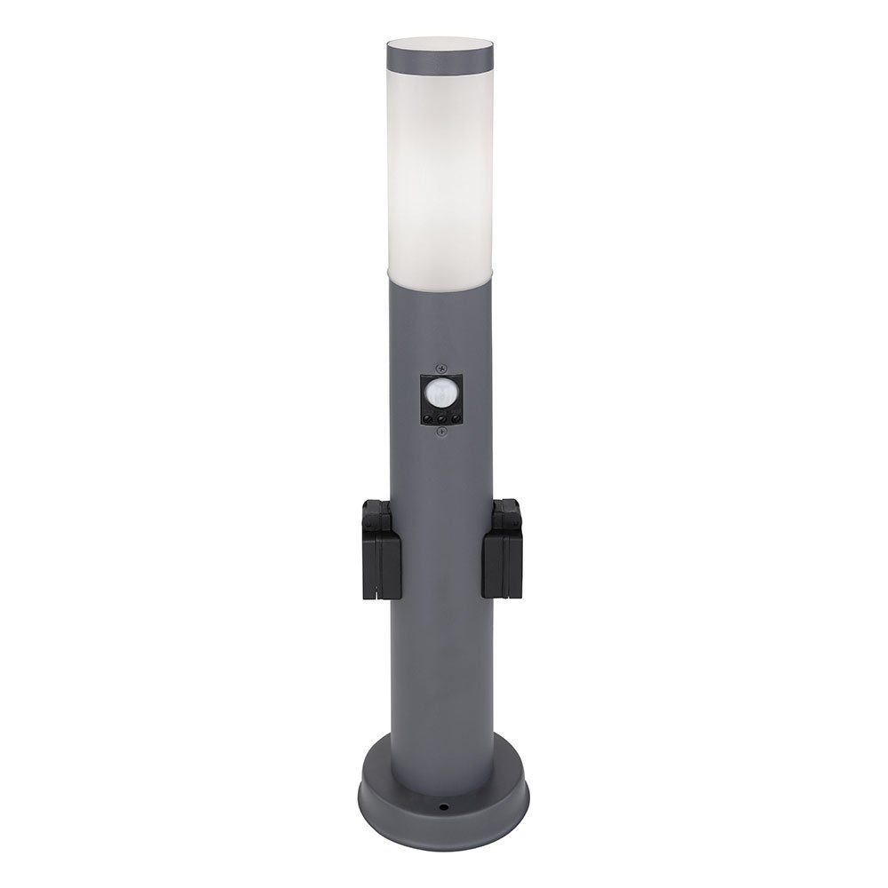 Globo LED Stehleuchte Leuchtmittel Außenleuchte inklusive, Bewegungsmelder LED Außen-Stehlampe, mit Warmweiß