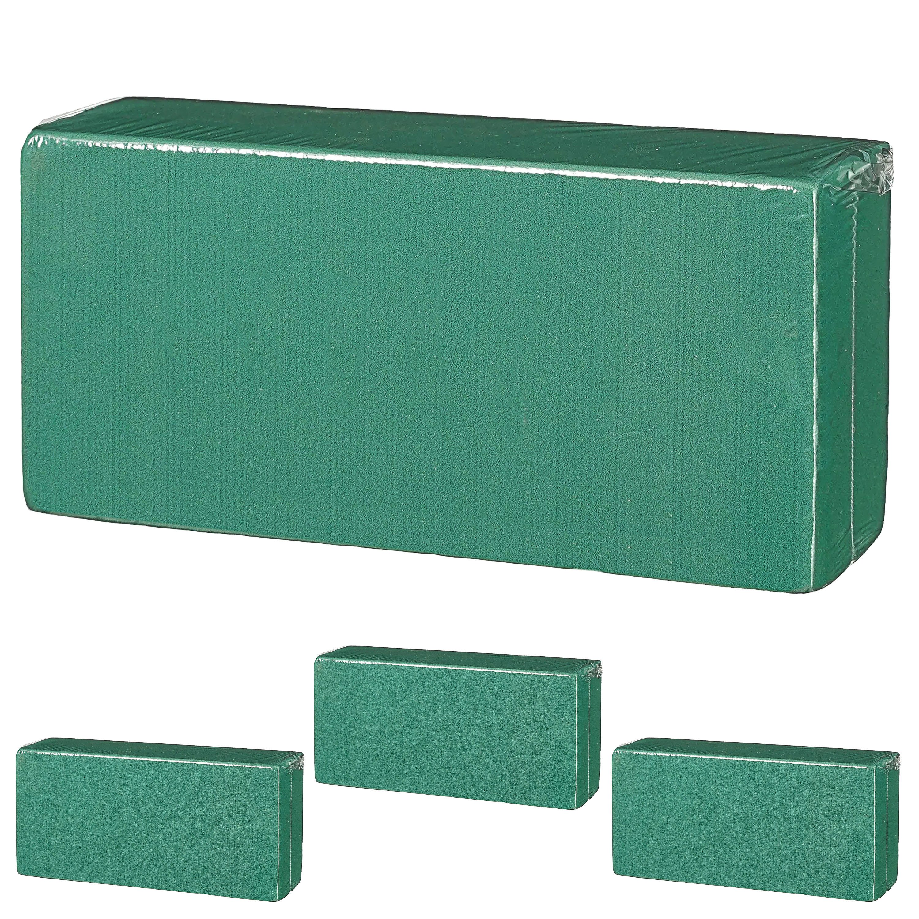 CEPEWA Schaumgummi Steckschaum Block 4er Set Phenolic 20x7x9,5cm 33g grün DIY Floristik