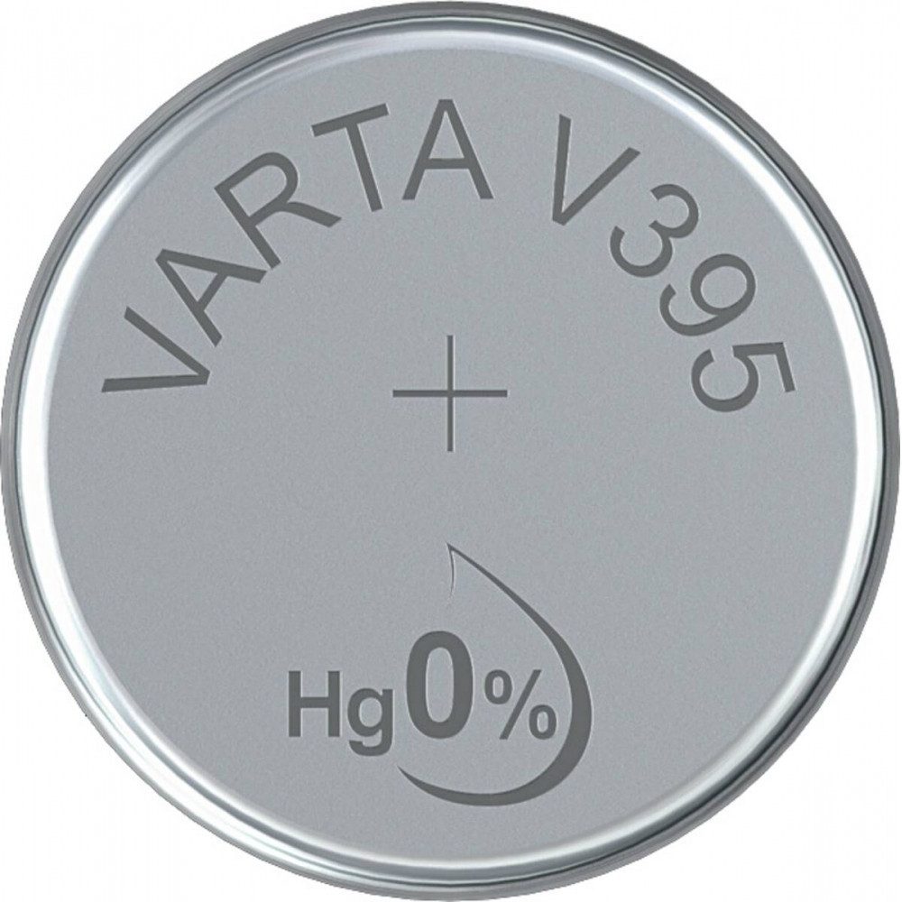 VARTA Varta V 395 Uhrenbatterie - Knopfzelle Batterie, (1.55 Volt V), Hochwertige Silber Batterie