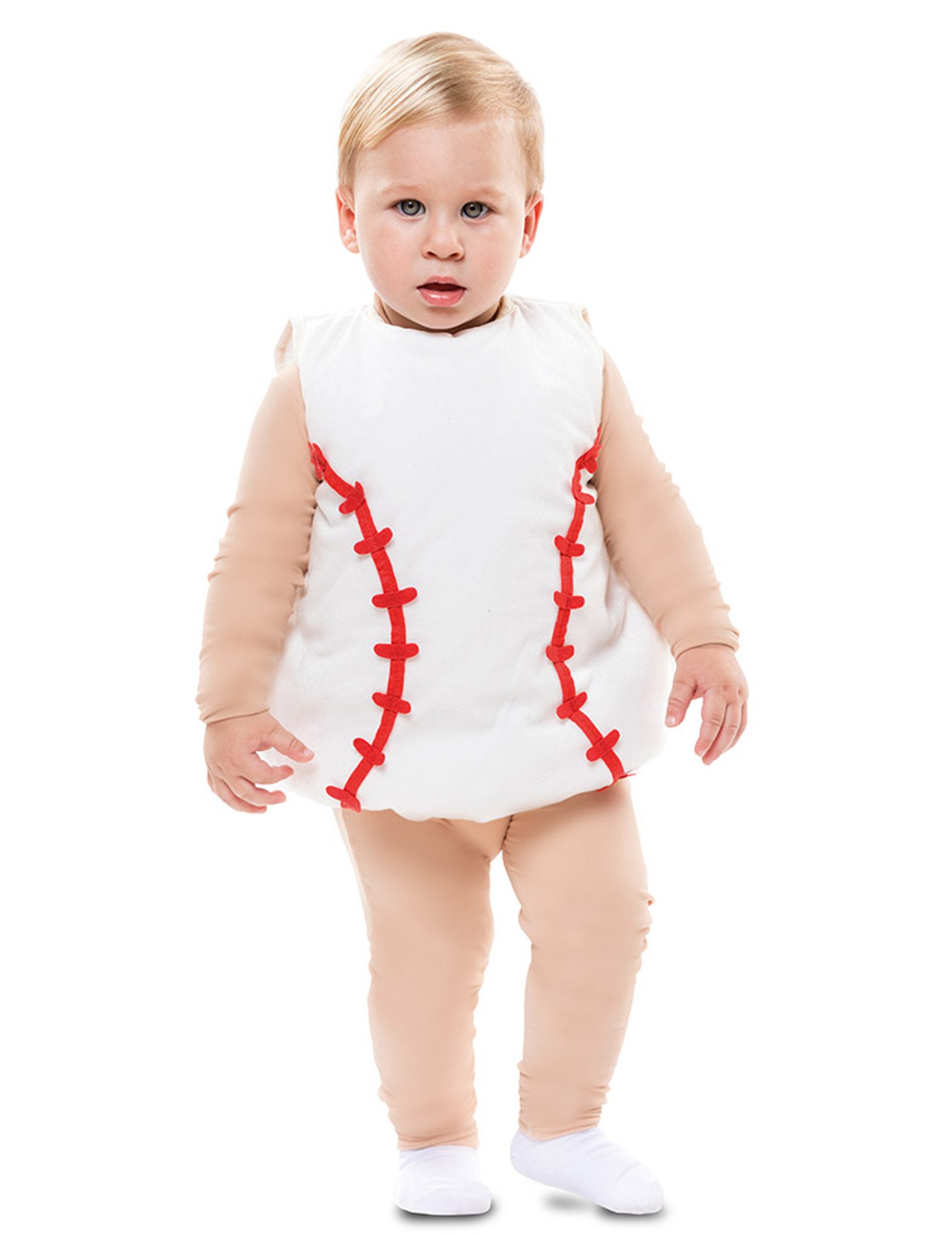 eurocarnevals Kostüm Baseball-Kostüm für Babys witziges Baby-Kostüm weiss