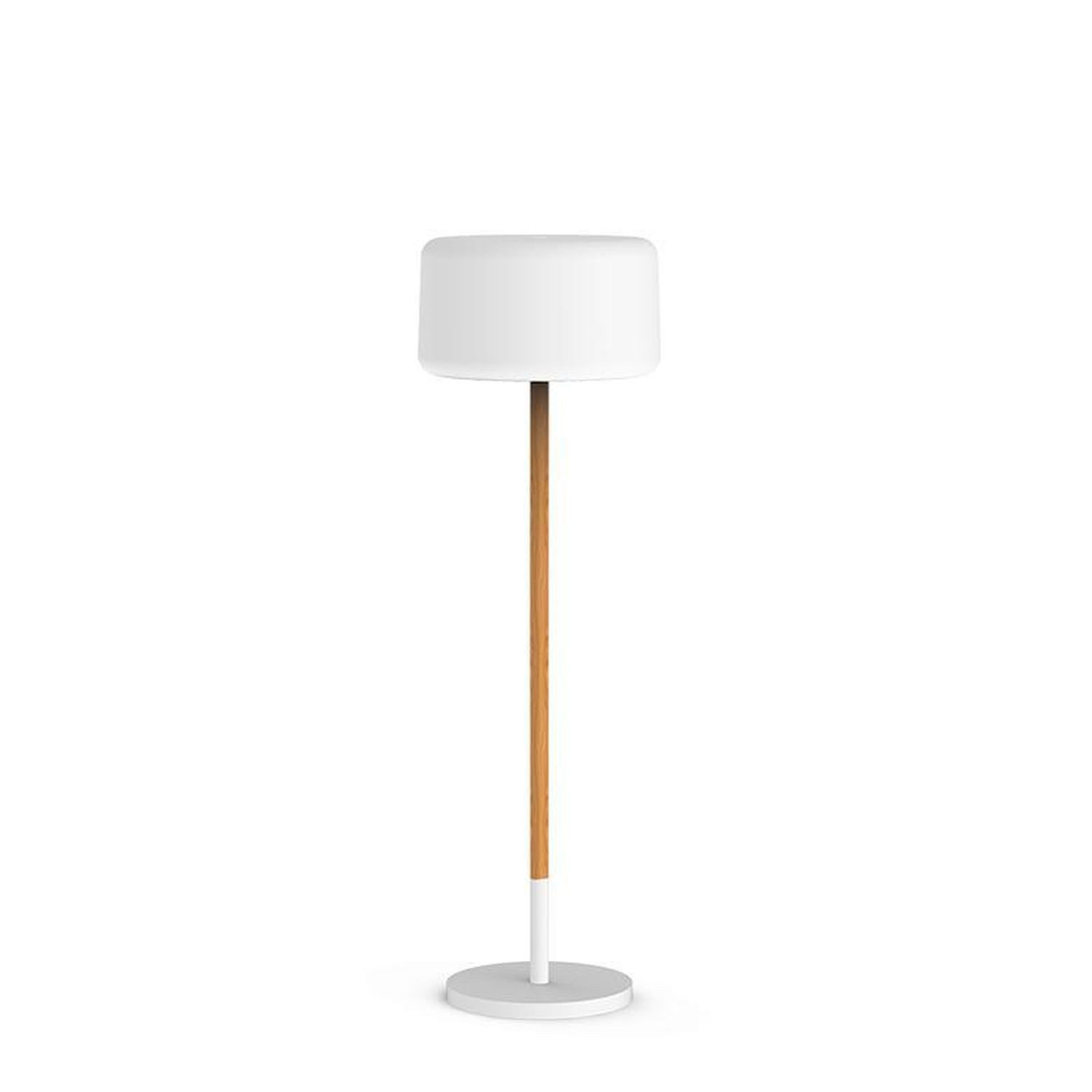 Licht-Erlebnisse Außen-Stehlampe TAITO, LED fest integriert, LED Solar IP65 155 cm Dimmer Farbwechsel RGBCCT Fernbedienung Skandi