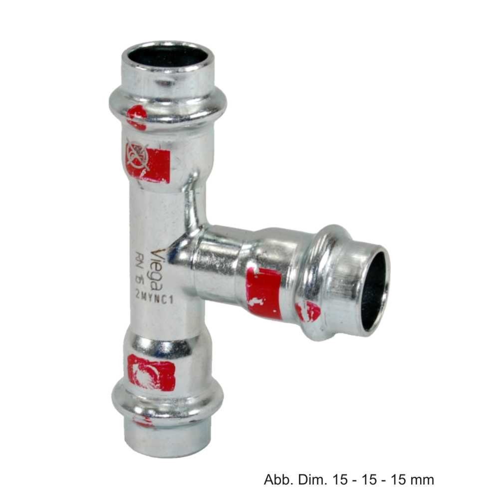 Viega Wasserrohr Viega Prestabo XL-T-Stück, Modell 1118XL, 76,1-76,1-76,1 mm