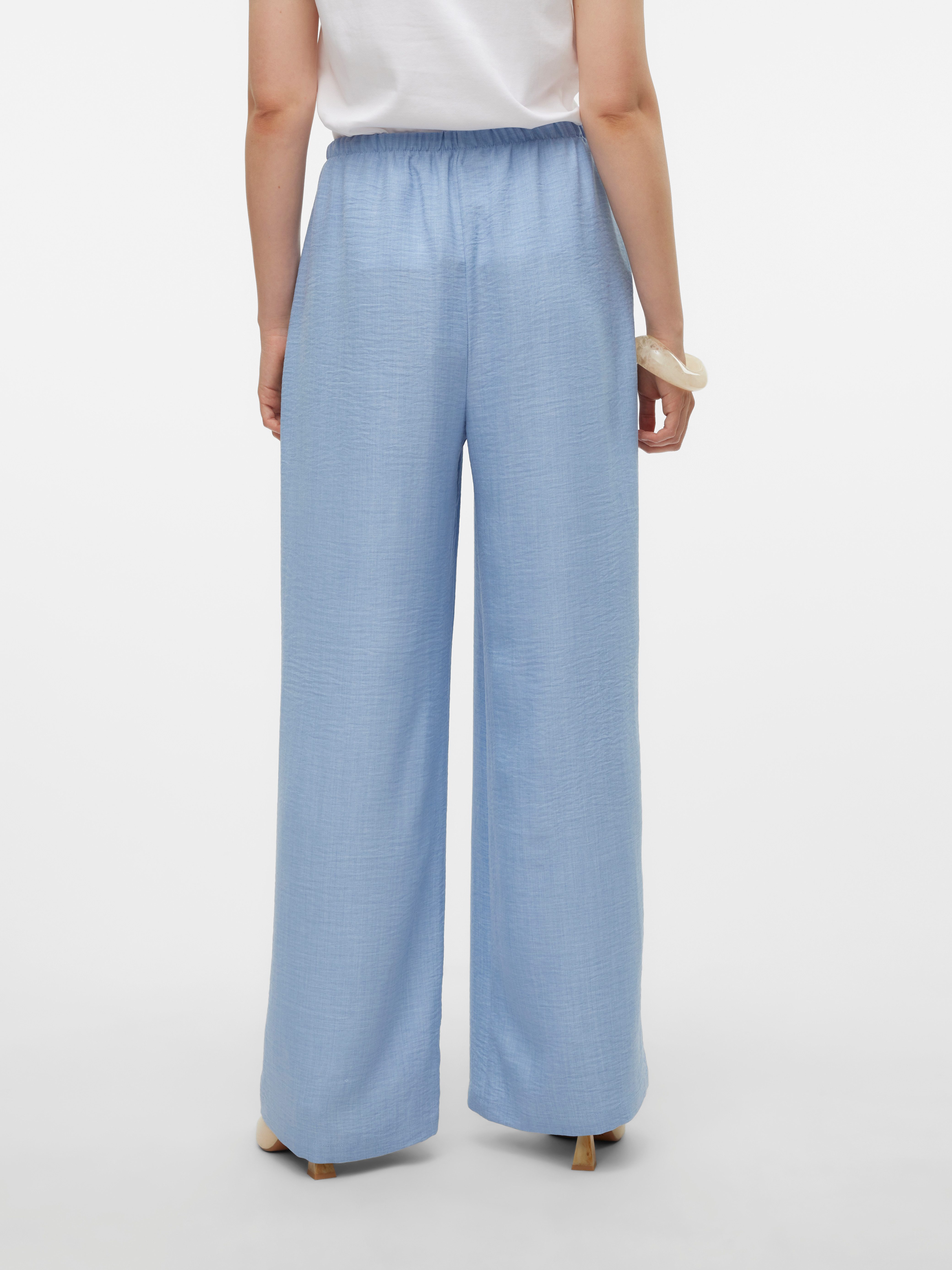 Vero Moda Schlupfhose VMMELANEY HW LOOSE PANT WVN GA NOOS Kunstfaser, loose fit