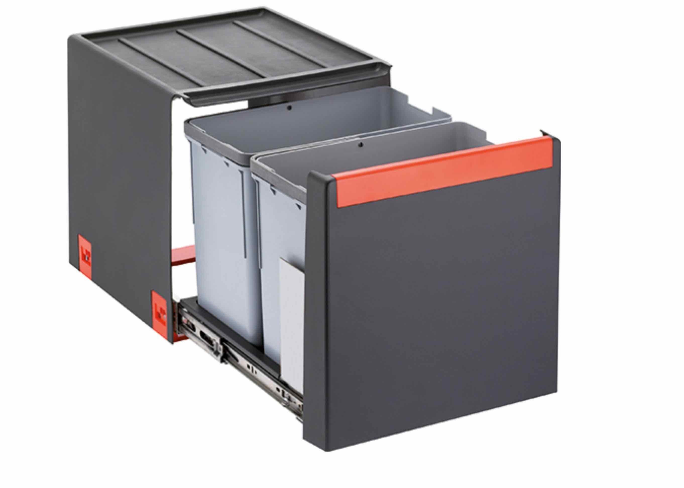 FRANKE Einbaumülleimer FRANKE SORTER CUBE Automatikauszug Abfalltrennung 2-fach