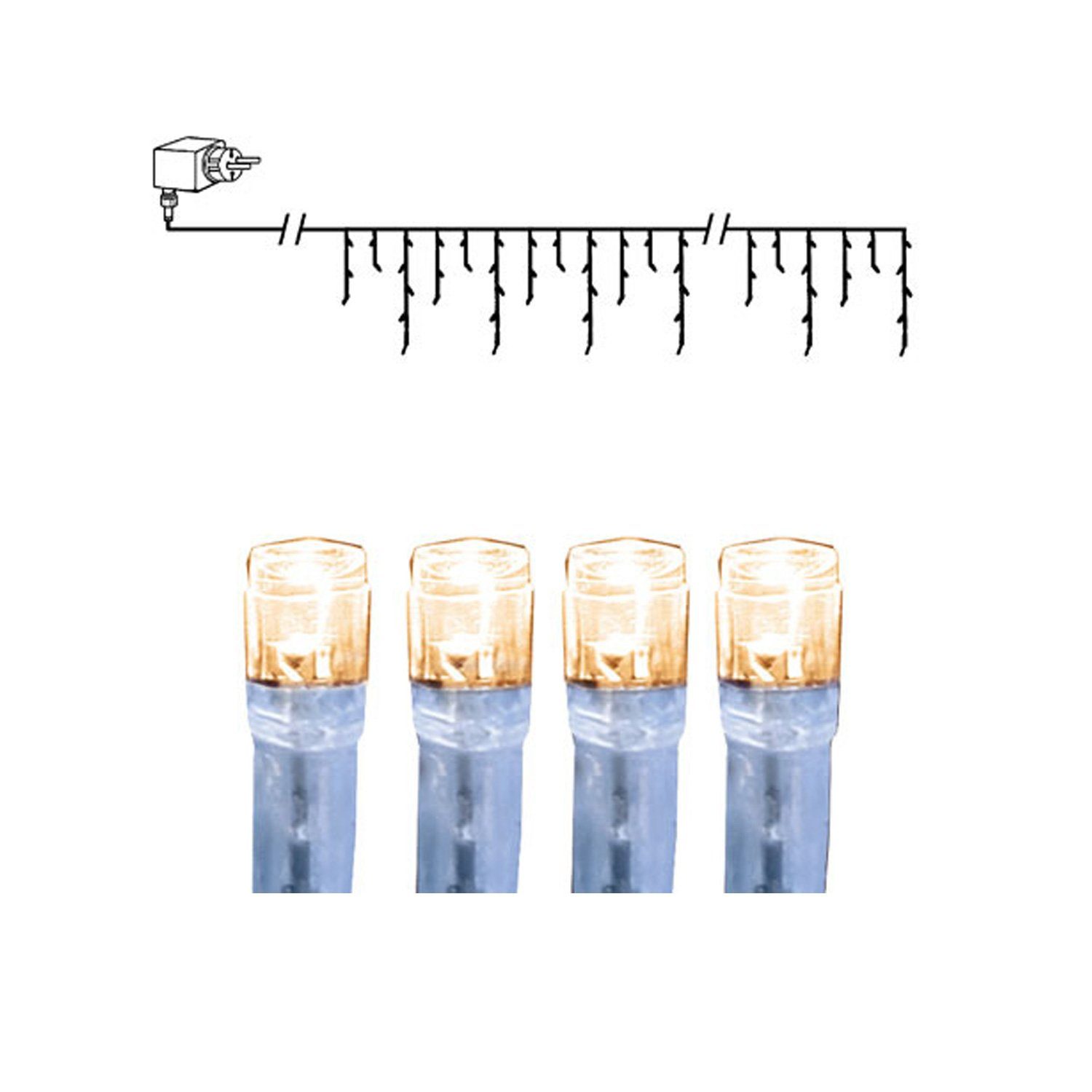 STAR TRADING LED-Lichtervorhang LED Lichtvorhang Lichterkette Eisregen 144 günstig online kaufen