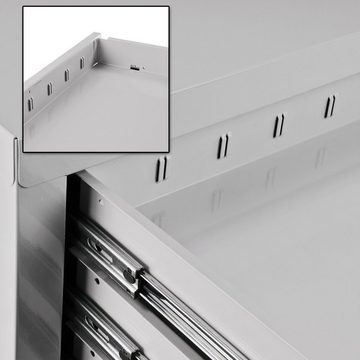 PROREGAL® Werkzeugschrank Schubladenschrank Kobra mit 5 Schubladen, HxBxT 60x70x43,5cm, Grau
